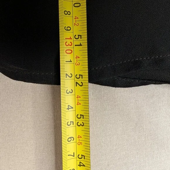 Lulus Size Medium Heavenly Hues Black Chiffon Deep V-Neck Maxi Dress - Picture 10 of 12